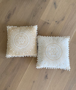Boho Kissen Cremeweiß