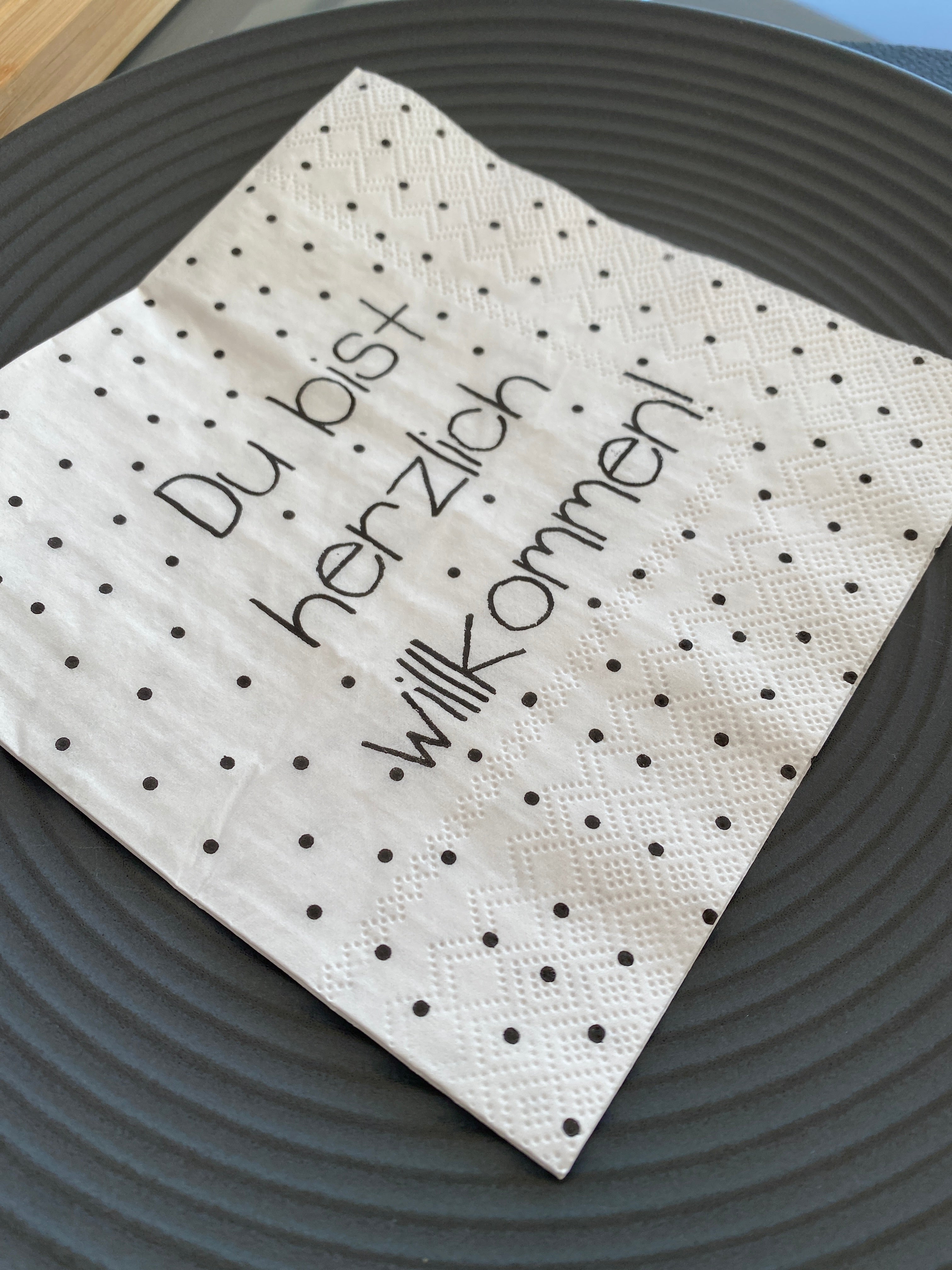 Servietten Herzlich Wilkommen